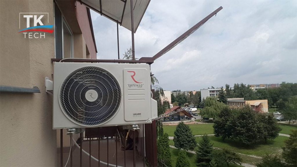 Montaż klimatyzacji na poręczy balkonowej Stalowa Wola